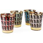 Goldene Runde Glasserien & Gläsersets mit Vogel-Motiv aus Glas 4-teilig 