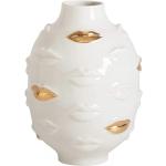 Jonathan Adler - Gilded Muse Gala Round Vase, White / Gold - Weiß