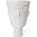 Reduzierte Minimalistische Jonathan Adler Runde Große Vasen mit Adler-Motiv aus Porzellan 