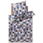 Blaue Joop! Mosaik Bettwäsche aus Mako-Satin 155x220 
