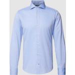 Blaue Unifarbene Joop! Collection Haifischkragen Slim Fit Hemden aus Baumwolle für Herren 