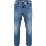 Reduzierte Blaue Bestickte Loose Fit Ripped Jeans & Zerrissene Jeans aus Baumwolle für Herren 