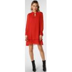 Rote Unifarbene Elegante Joop! V-Ausschnitt Chiffon-Abendkleider aus Chiffon für Damen Größe XS 