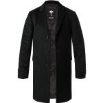 Schwarze Unifarbene Joop! Wollmäntel mit Reißverschluss aus Wolle für Herren Größe XL 