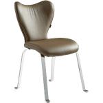 Silberne Unifarbene Joop! Loungestühle aus Leder Breite 50-100cm, Höhe 50-100cm, Tiefe 50-100cm 