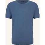 Blaue Langärmelige Joop! T-Shirts aus Baumwolle für Herren Übergrößen 