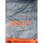 Graue Unifarbene Joop! Kuscheldecken & Wohndecken aus Baumwollmischung 150x200 