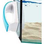 Jor Aquarium-Schrubber aus Glas, Weiß und Blau, schwimmendes Bürstenwerkzeug, 1 Packung