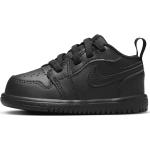 Schwarze Nike Jordan 1 Low Sneaker ohne Verschluss aus Leder für Herren 