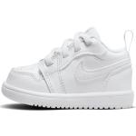 Weiße Nike Jordan 1 Low Sneaker ohne Verschluss aus Leder für Herren 