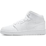 Weiße Nike Jordan 1 High Top Sneaker & Sneaker Boots aus Leder für Kinder Größe 36,5 