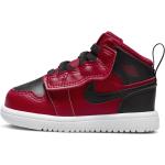 Rote Nike Jordan 1 High Top Sneaker & Sneaker Boots mit Schnürsenkel aus Leder für Kinder Größe 17 