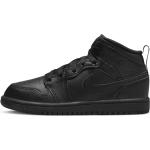 Schwarze Nike Jordan 1 High Top Sneaker & Sneaker Boots aus Kunstleder für Kinder Größe 27,5 