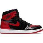 Rote Lack-Optik Nike Jordan 1 High Top Sneaker & Sneaker Boots aus Lackleder für Herren Größe 43 