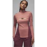 Pinke Nike Jordan 23 Engineered T-Shirts mit Reißverschluss aus Polyester für Damen Größe M 