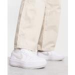 Weiße Nike Jordan Low Sneaker mit Schnürsenkel aus Leder für Damen Größe 42 