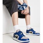 Reduzierte Blaue Nike Jordan Lederschuhe & Kunstlederschuhe mit Schnürsenkel aus Leder für Damen Größe 36,5 