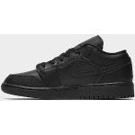 Schwarze Nike Jordan 1 Low Sneaker aus Leder für Kinder Größe 35,5 