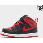 Schwarze Nike Jordan 1 High Top Sneaker & Sneaker Boots mit Schnürsenkel aus Leder für Kinder Größe 23,5 
