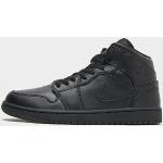 Schwarze Nike Jordan 1 High Top Sneaker & Sneaker Boots mit Schnürsenkel aus Leder atmungsaktiv für Herren Größe 40 