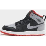 Schwarze Nike Jordan 1 High Top Sneaker & Sneaker Boots mit Schnürsenkel aus Leder für Kinder 