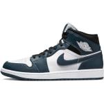 Marineblaue Nike Jordan 1 High Top Sneaker & Sneaker Boots aus Leder für Herren Größe 36 