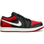 Rote Nike Air Jordan 1 Low Sneaker aus Stoff für Herren Größe 40 