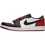 Reduzierte Rote Nike Air Jordan 1 Retro Low Sneaker in Normalweite aus Veloursleder für Herren Größe 41 