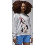 Graue Nike Jordan Damensweatshirts mit Basketball-Motiv aus Fleece Größe L für den für den Sommer 