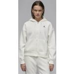 Reduzierte Weiße Nike Jordan Brooklyn Nets Damenhoodies & Damenkapuzenpullover mit Reißverschluss aus Fleece mit Kapuze Größe XL 
