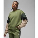 Reduzierte Grüne Nike Jordan Brooklyn Nets Damensweatshirts mit New York Motiv aus Fleece Größe S 