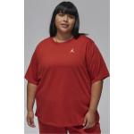 Reduzierte Rote Bestickte Nike Essentials T-Shirts für Damen Große Größen 