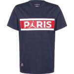 Reduzierte Blaue Kurzärmelige Nike Jordan PSG Rundhals-Ausschnitt T-Shirts aus Jersey für Herren Größe S 