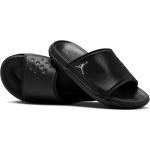 Schwarze Nike Jordan Badeschlappen aus Kunstleder leicht für Herren Größe 40 