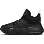 Schwarze Nike Jordan 2 Basketballschuhe aus Leder für Herren Größe 36 