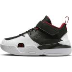 Schwarze Nike Jordan 2 Basketballschuhe mit Klettverschluss aus Leder für Herren Größe 35,5 