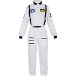 Weiße Astronauten-Kostüme für Damen Größe M 