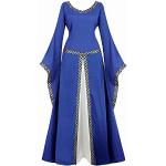 Royalblaue Maxi Mittelalterkleider für Damen Größe XL 