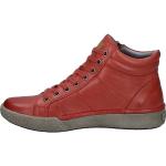 Reduzierte Rote Josef Seibel High Top Sneaker & Sneaker Boots mit Schnürsenkel in Komfortweite aus Leder für Damen Größe 40 