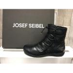 Schwarze Unifarbene Josef Seibel Ankle Boots & Klassische Stiefeletten mit Schnürsenkel aus Leder für Damen Größe 41 