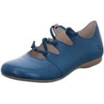 Blaue Josef Seibel Fiona Damenslipper aus Glattleder mit herausnehmbarem Fußbett mit Absatzhöhe bis 3cm 