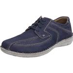 Reduzierte Blaue Business Josef Seibel Anvers Derby Schuhe mit Schnürsenkel in Breitweite aus Nubukleder mit herausnehmbarem Fußbett für Herren Größe 43 