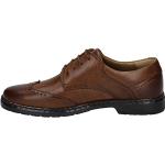 Reduzierte Braune Business Josef Seibel Derby Schuhe mit Schnürsenkel in Breitweite aus Leder mit herausnehmbarem Fußbett für Herren Größe 45 