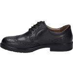 Reduzierte Schwarze Business Josef Seibel Harry Derby Schuhe mit Schnürsenkel in Komfortweite aus Leder mit herausnehmbarem Fußbett für Herren Größe 46 
