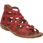 Rote Keilabsatz Römersandalen & Gladiator Sandalen mit Riemchen aus Glattleder für Damen Größe 42 für den für den Sommer 