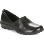 Schwarze Josef Seibel Slip-on Sneaker ohne Verschluss aus Leder für Damen Größe 40 mit Absatzhöhe bis 3cm 