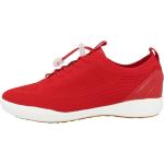 Rote Josef Seibel Low Sneaker ohne Verschluss in Komfortweite aus Veloursleder leicht für Damen Größe 39 für den für den Frühling 
