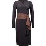 Schwarze Unifarbene Langärmelige Joseph Ribkoff Festliche Kleider mit Reißverschluss aus Polyester für Damen Größe L für den für den Winter 