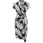 Cremefarbene Kurzärmelige Joseph Ribkoff Midi V-Ausschnitt Wickelkleider mit Schnalle aus Polyester für Damen Größe M für den für den Sommer 