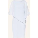 Hellblaue Ärmellose Chiffon-Abendkleider aus Jersey für Damen Größe XL 